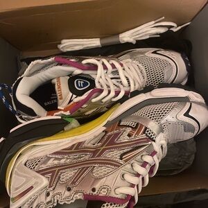 Balenciaga White and Pink Athletic Shoes